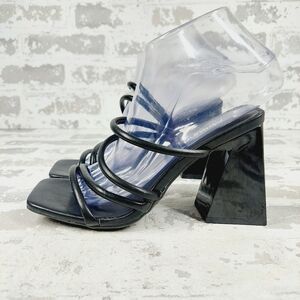 New Abound Austry Black Tubular Strappy Heeled Sandal C100